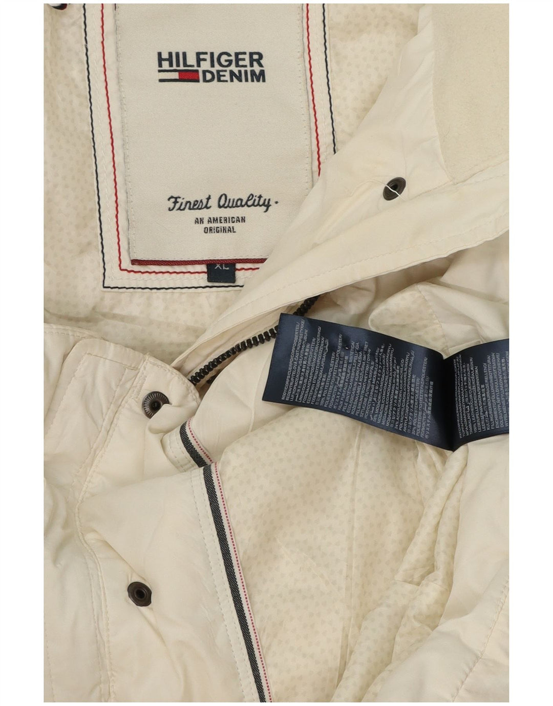 Tommy Hilfiger Dame Hættejakke UK 18 XL Hvid Polyester