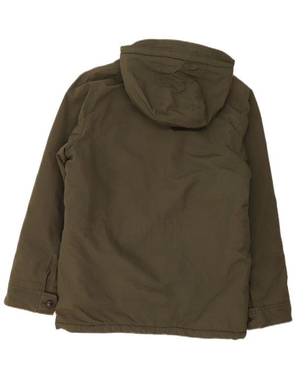 Abercrombie & Fitch Herre Hooded Windbreaker Jacket UK 38 Medium Khaki