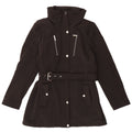 MICHAEL KORS Kvinder Utility Jacket UK 14 Large Black Polyester
