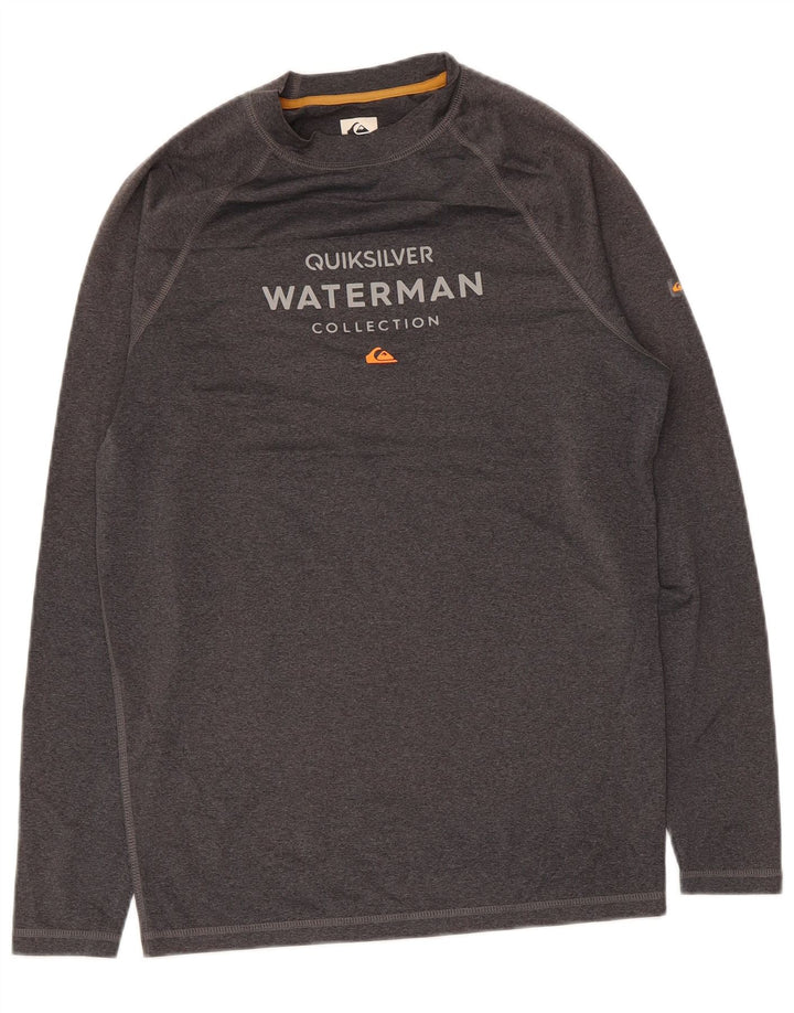 Quiksilver Herre Grafisk Top Langærmet Stor Grå Polyester