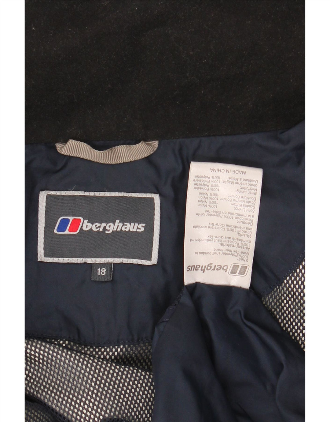 Berghaus Regnjakke med hætte til kvinder UK 18 XL Blå
