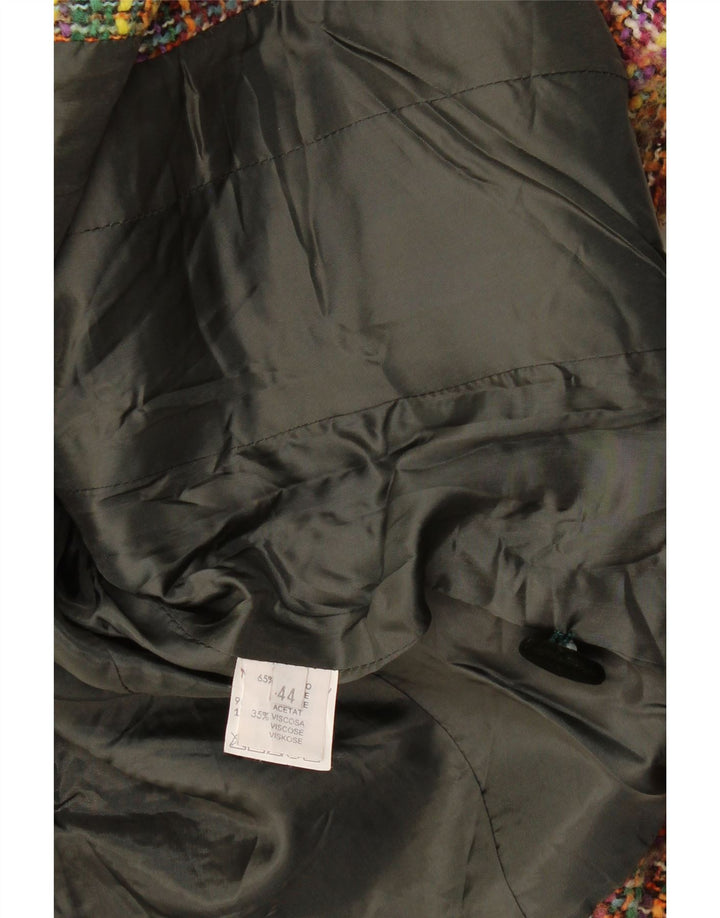 Vintage dame 2-knaps blazerjakke IT 44 Medium flerfarvet ternet