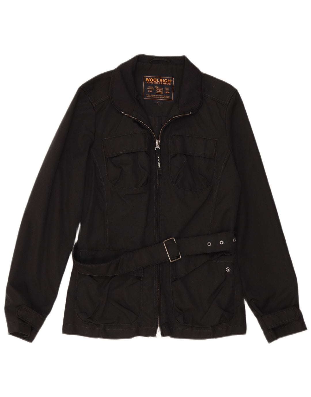 Woolrich Womens Utility Jacket UK 16 Large Black Nylon