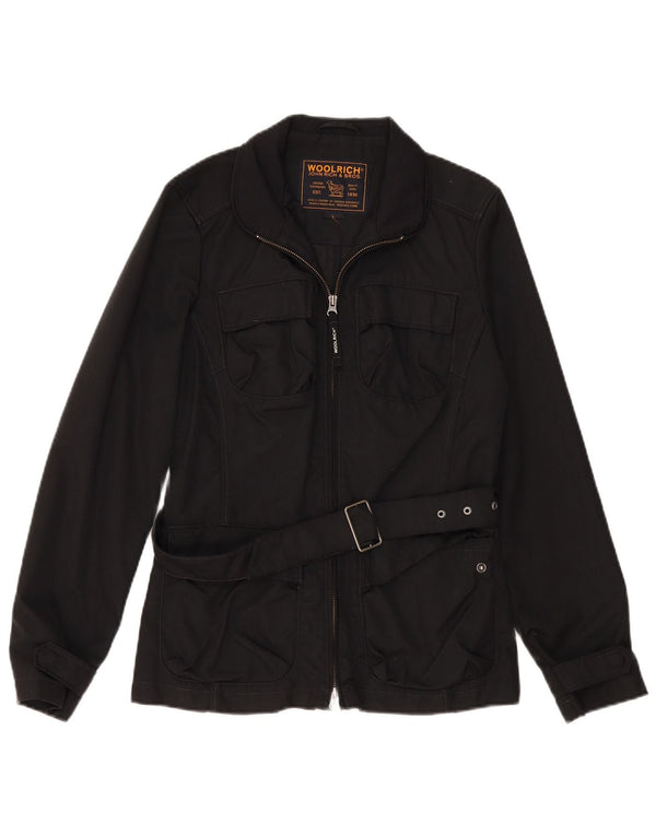Woolrich Womens Utility Jacket UK 16 Large Black Nylon