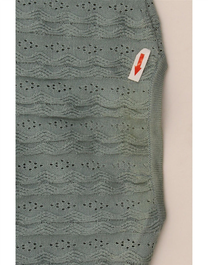 Marks & Spencer Dame Cardigan Sweater UK 8 Lille grøn bomuld