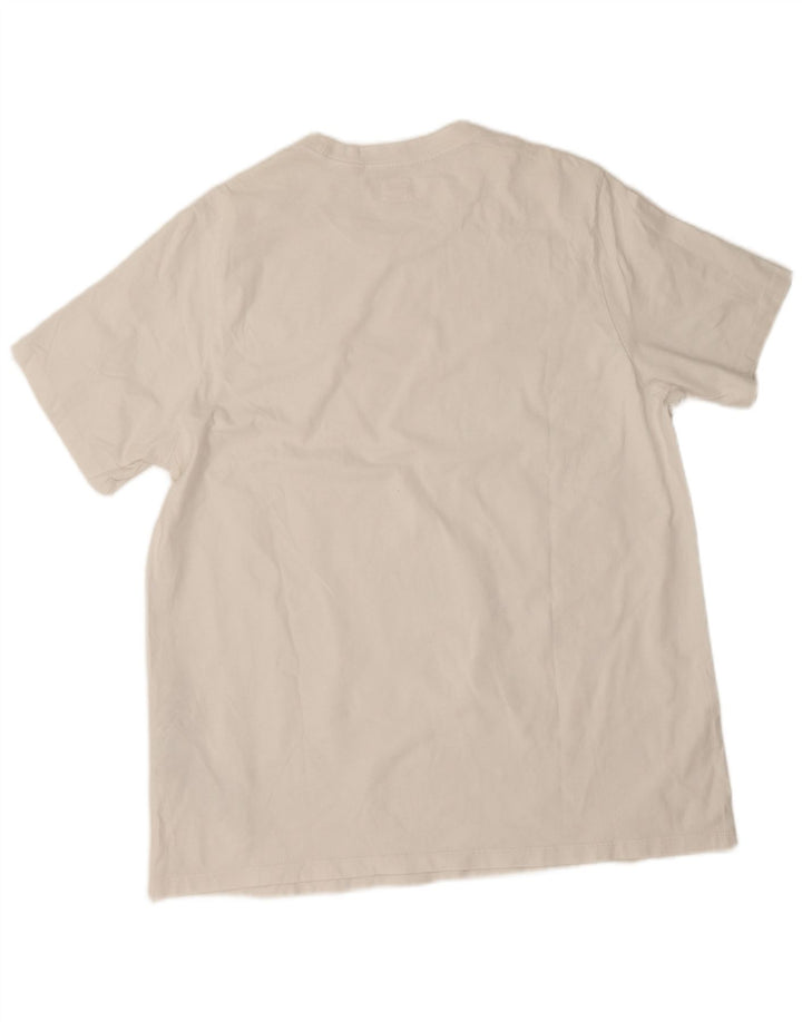 Levi's Dame T-Shirt Top UK 18 XL Hvid Bomuld