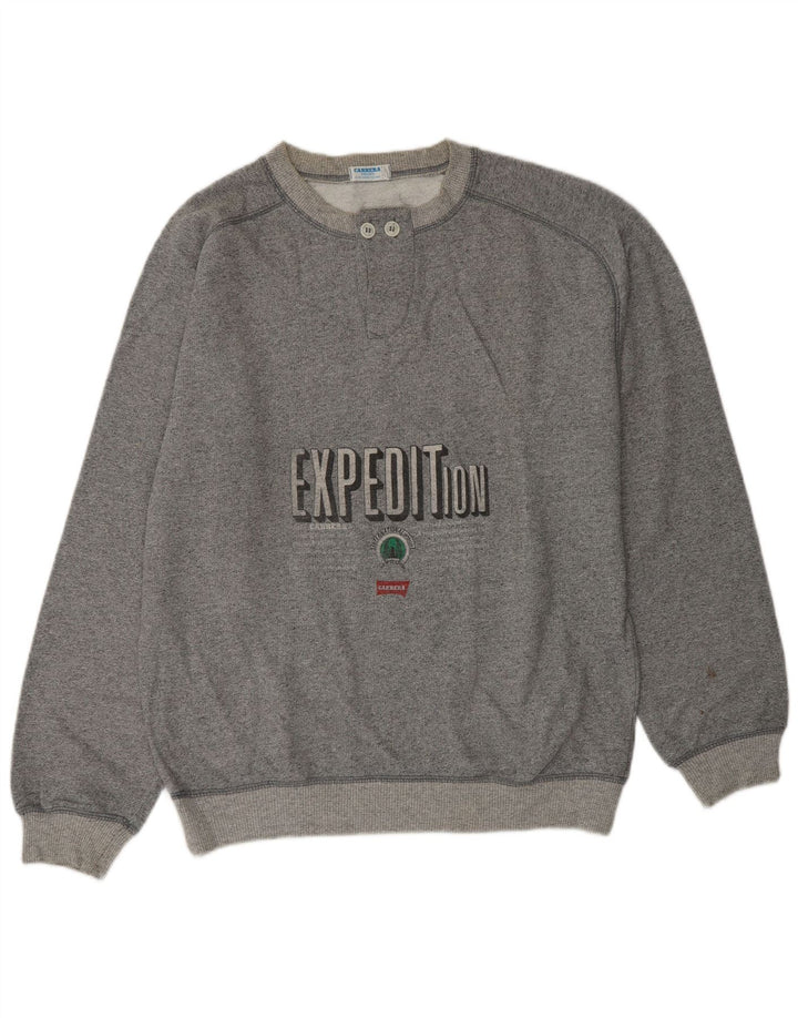 CARRERA grafisk sweatshirt til mænd, stor grå bomuld