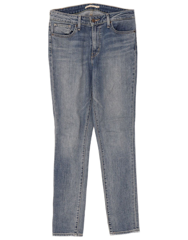 Levi's Dame 721 Skinny Jeans med høj talje W29 L30 Blå Bomuld