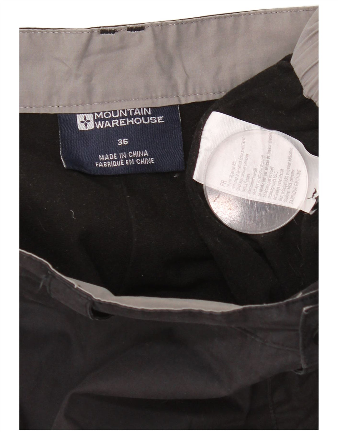 Mountain Warehouse Herre Straight Cargo Cropped Bukser W36 L25 Sort