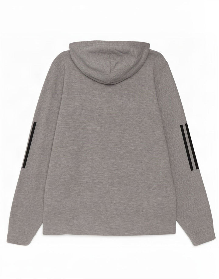 Adidas Grafisk hættetrøje til mænd, lille grå polyester
