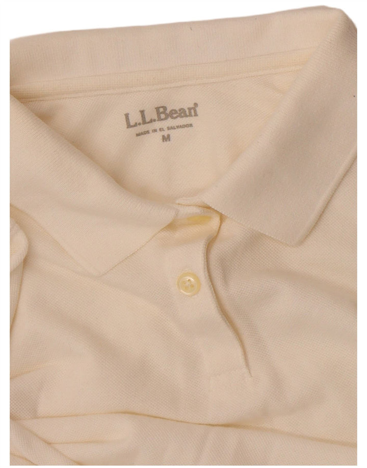 L.L.Bean Langærmet poloskjorte til kvinder UK 14 Medium White