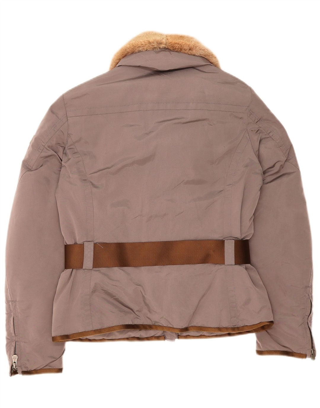 PEUTEREY Womens Padded Jacket IT 42 Medium Grey Polyamide
