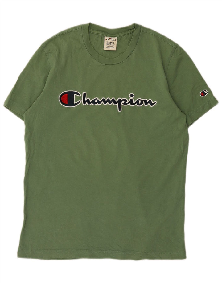 Champion Herre Grafisk T-Shirt Top XS Grøn