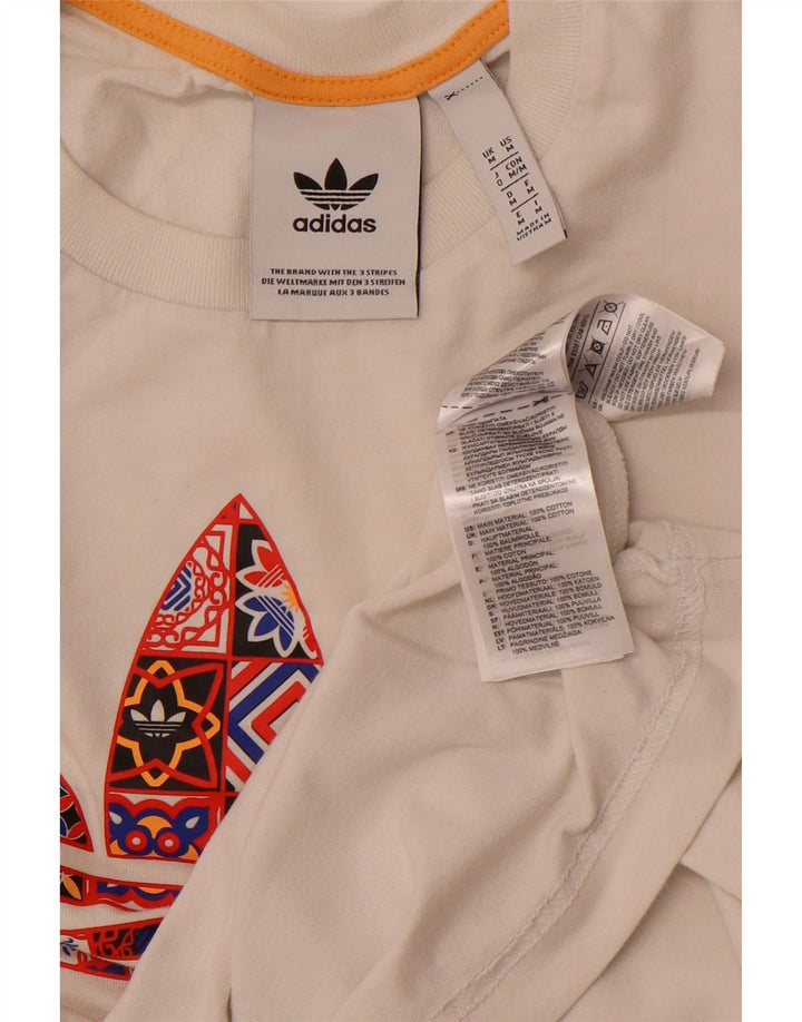 ADIDAS Grafisk T-shirt til mænd, medium off white bomuld