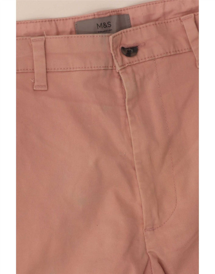 Marks & Spencer Herre Chino Shorts W32 Medium Pink Bomuld