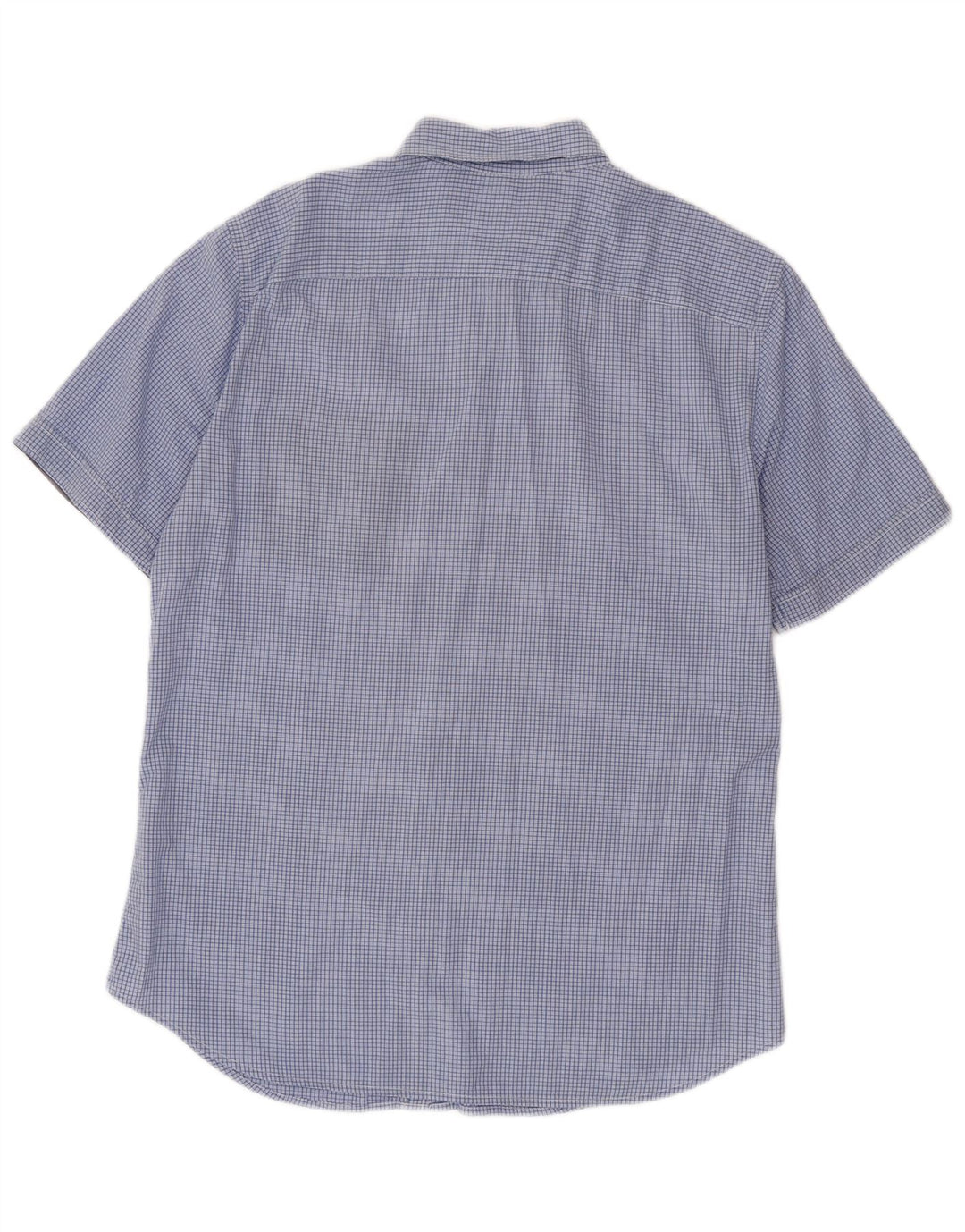 Benetton Kortærmet Herreskjorte Medium Blue Check