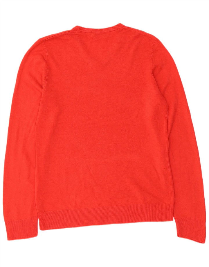 Marks & Spencer Herre Blue Harbor V-hals sweater lille rød akryl