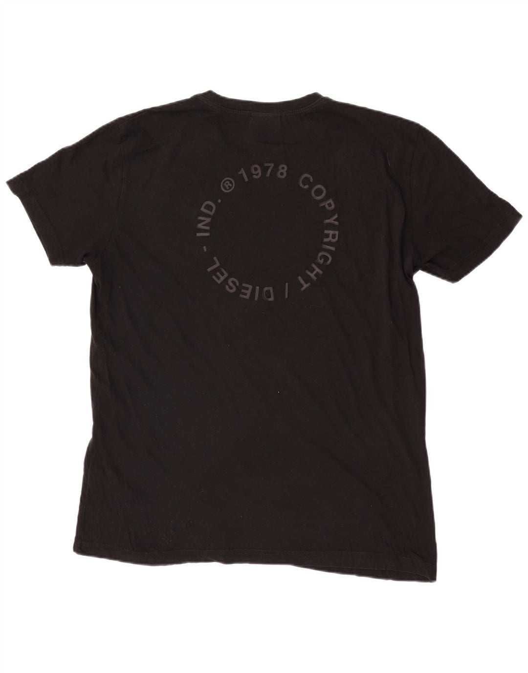 Diesel Herre Grafisk T-Shirt Top XL Sort Bomuld