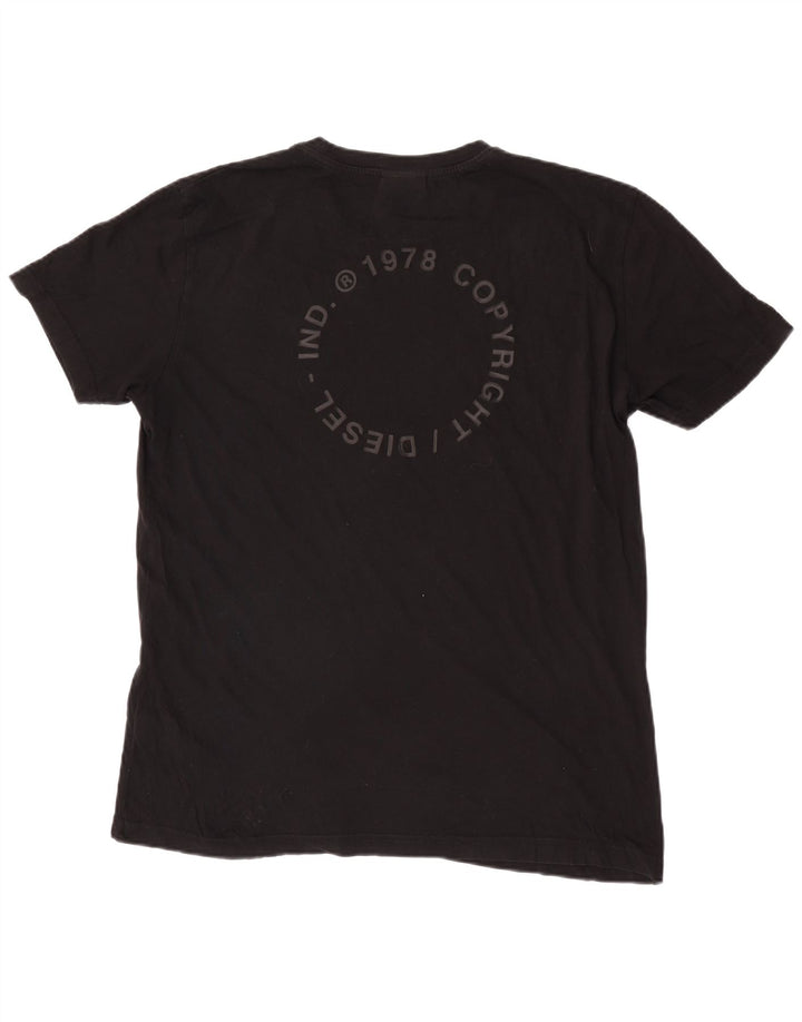 Diesel Herre Grafisk T-Shirt Top XL Sort Bomuld