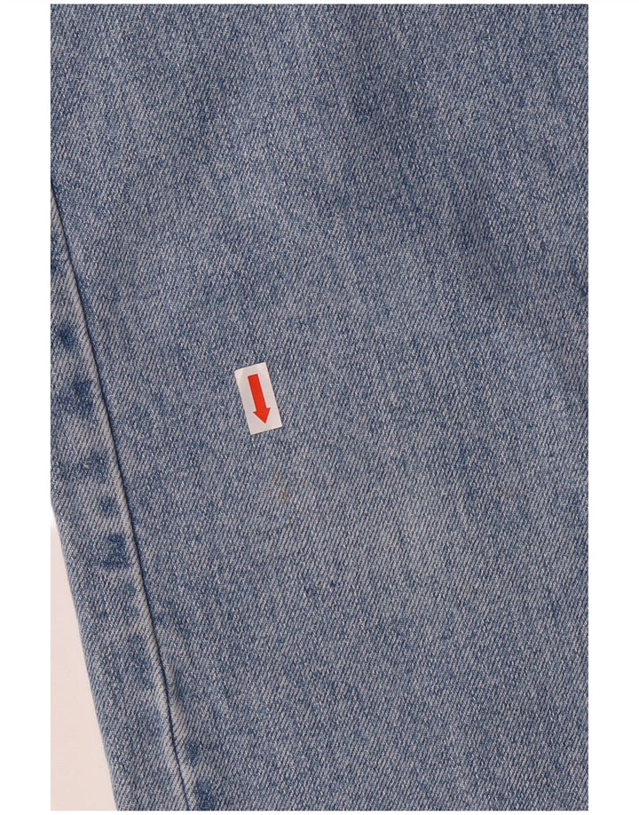 Armani Herre Højtaljede Lige Jeans W32 L29 Blå Bomuld