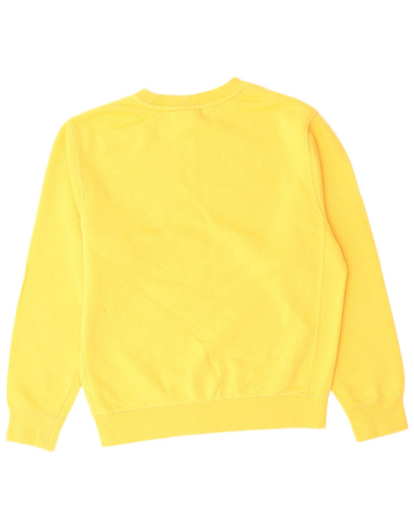 NIKE Mens Sweatshirt Jumper XS Yellow Cotton