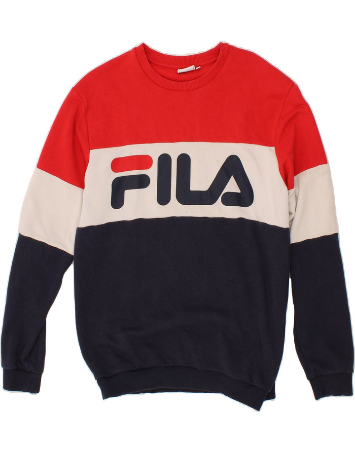 FILA Herre grafisk sweatshirt Jumper Medium Flerfarvet Colourblock