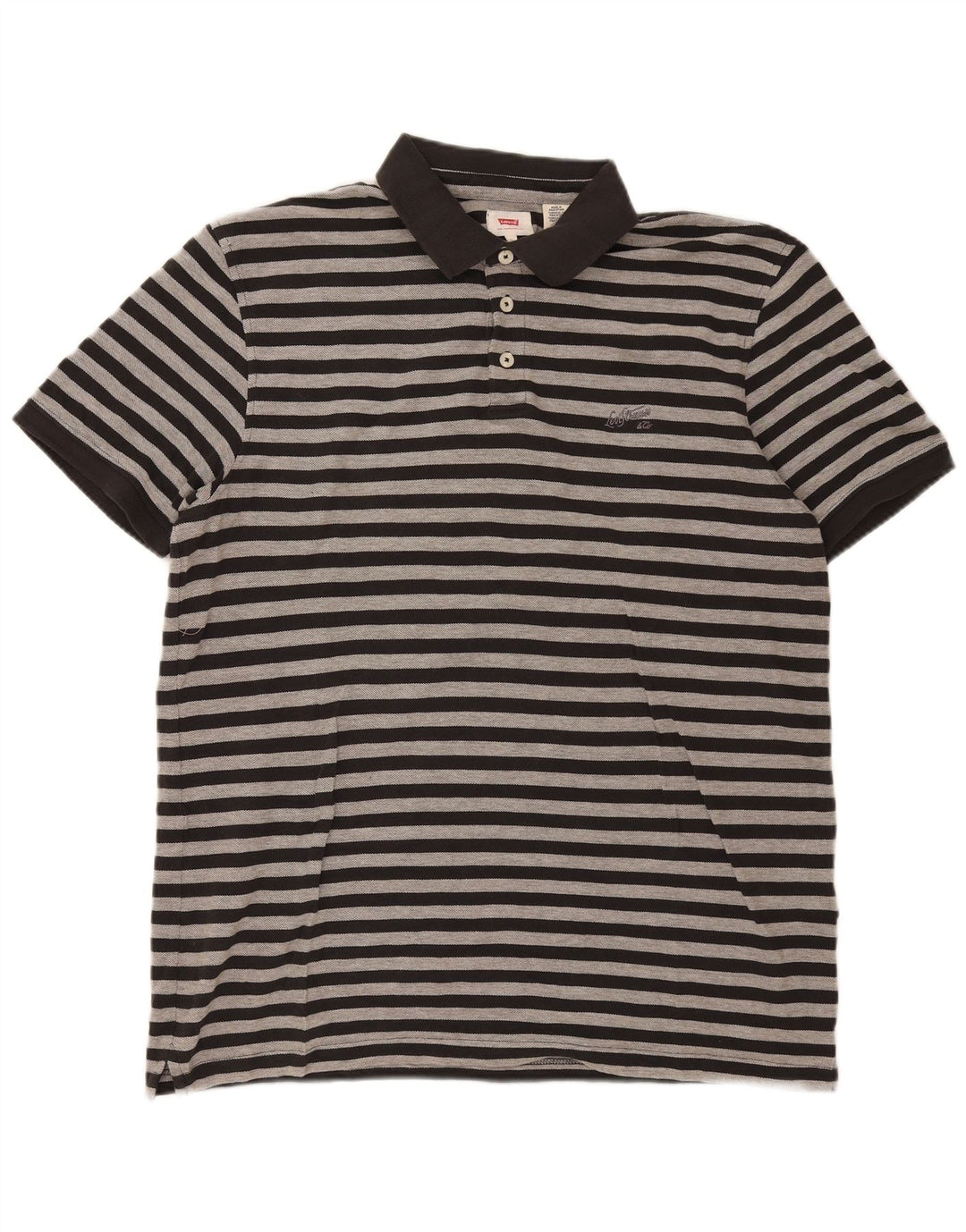 Levi's herre poloshirt XL sort stribet