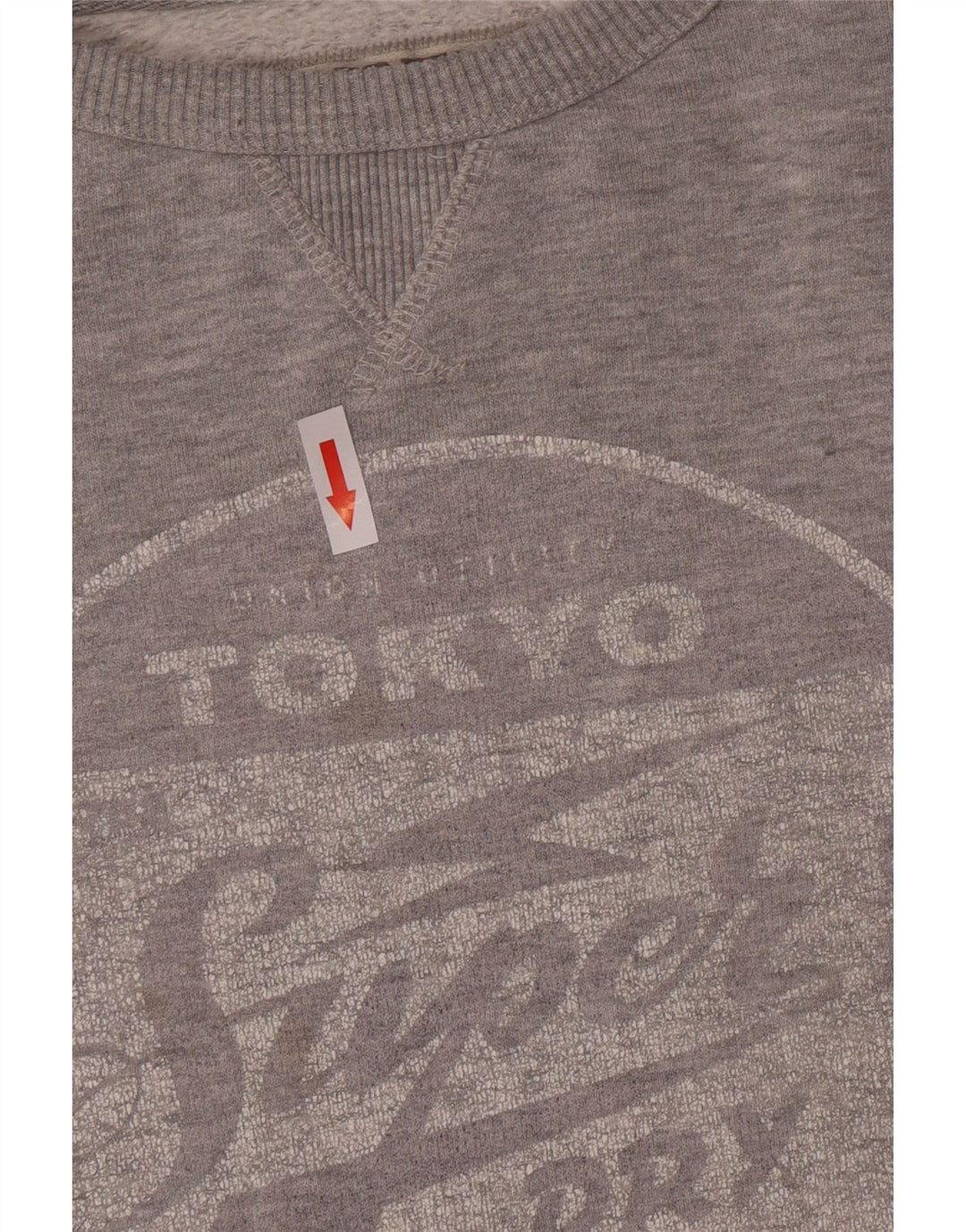 Superdry grafisk sweatshirt til mænd, lille grå flækket bomuld
