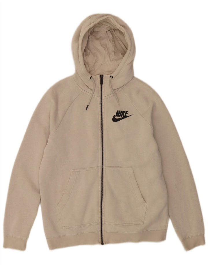 Nike hættetrøje med lynlås til kvinder UK 14 Medium White