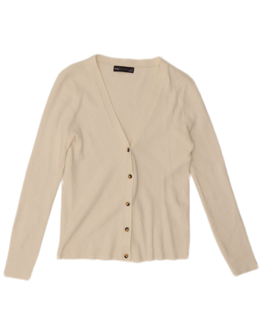 Marks & Spencer Dame Cardigan Sweater UK 14 Medium White