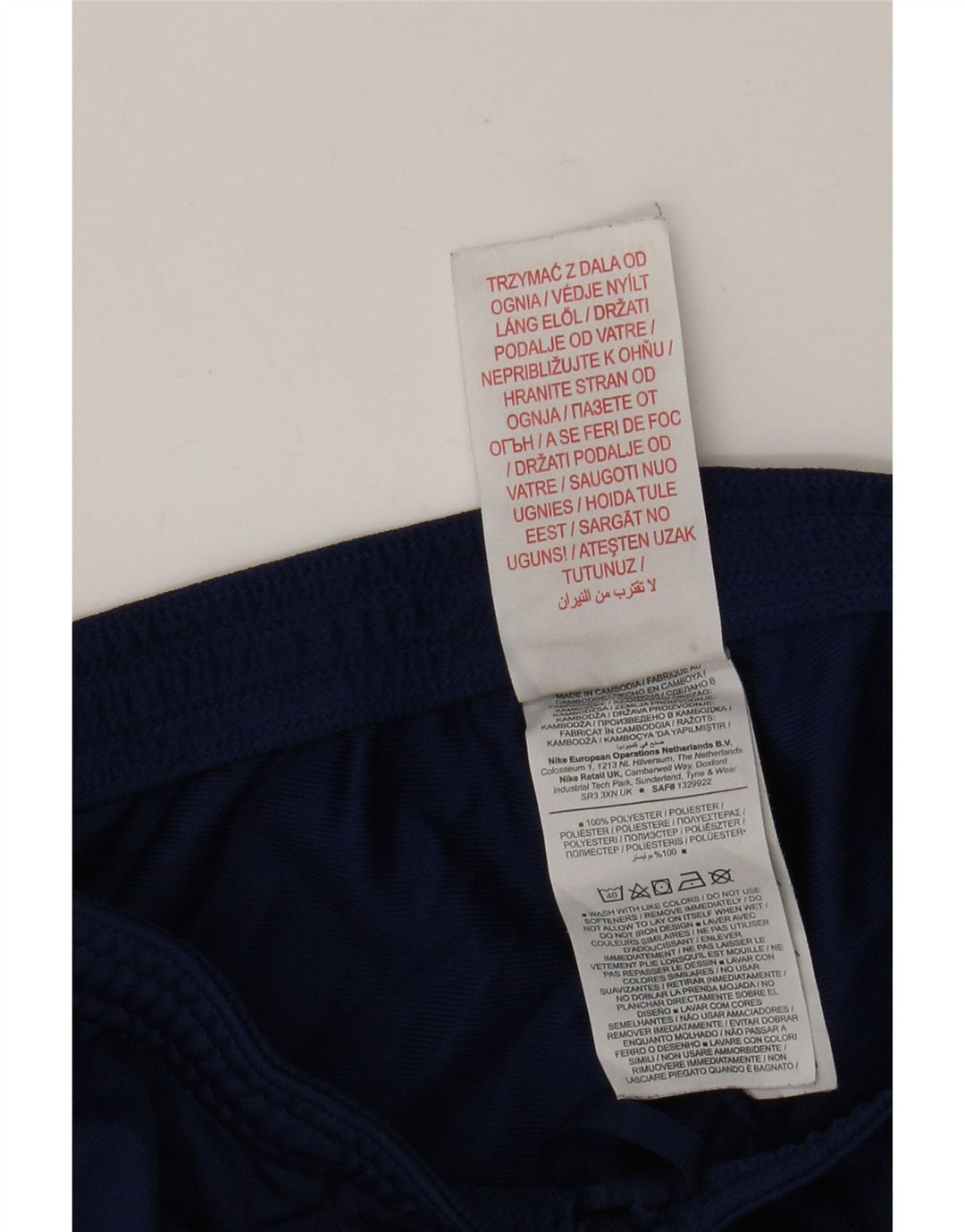 NIKE drenge Dri Fit træningsdragt bukser 13-14 år XL blå polyester