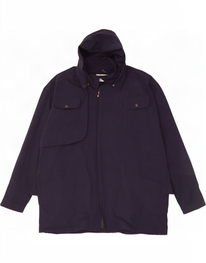 Trussardi Herre Hooded Utility Jacket UK 42 XL Navy Blue