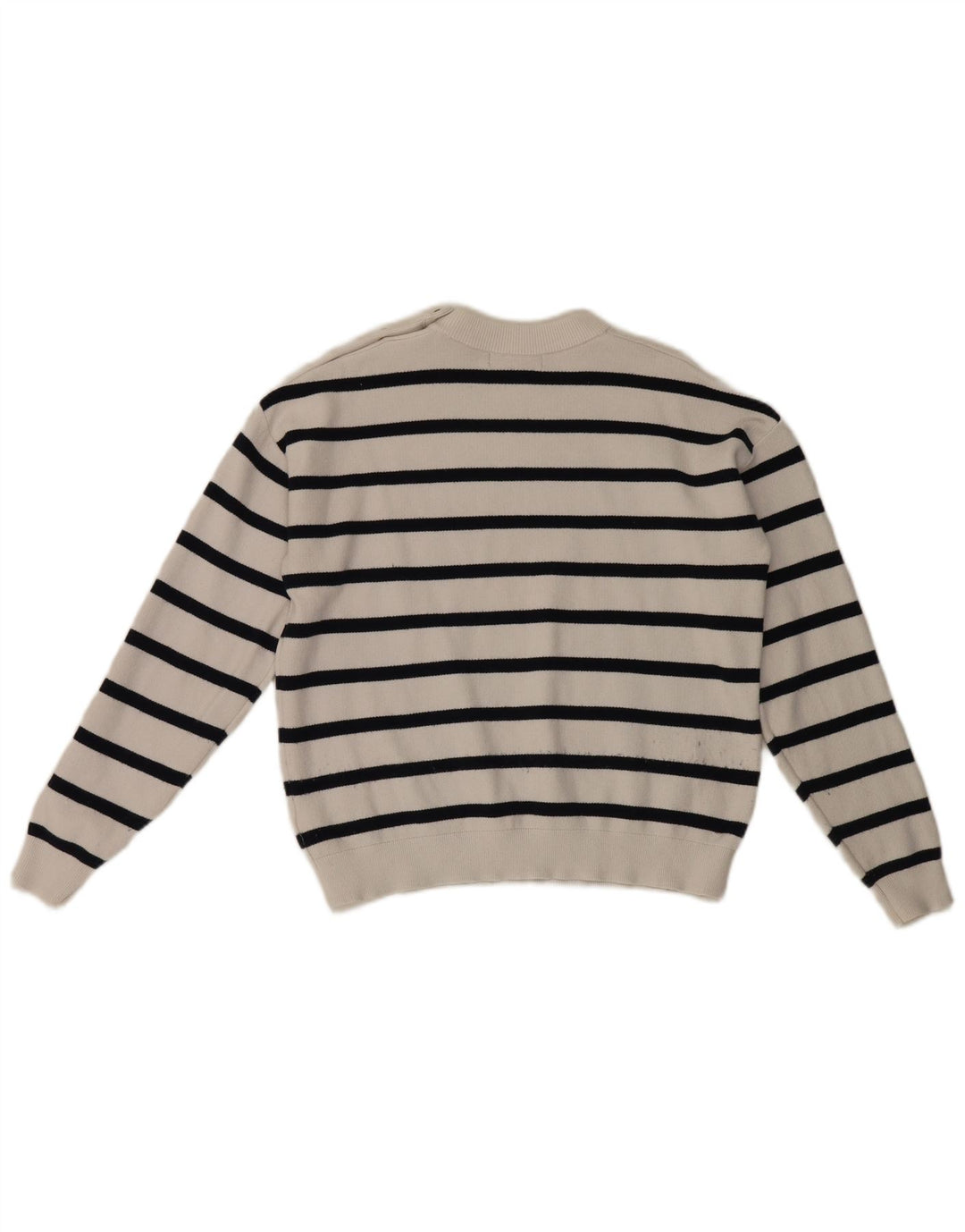 Marks & Spencer Dame sweater med rund hals DK 14 Mellem hvid stribet