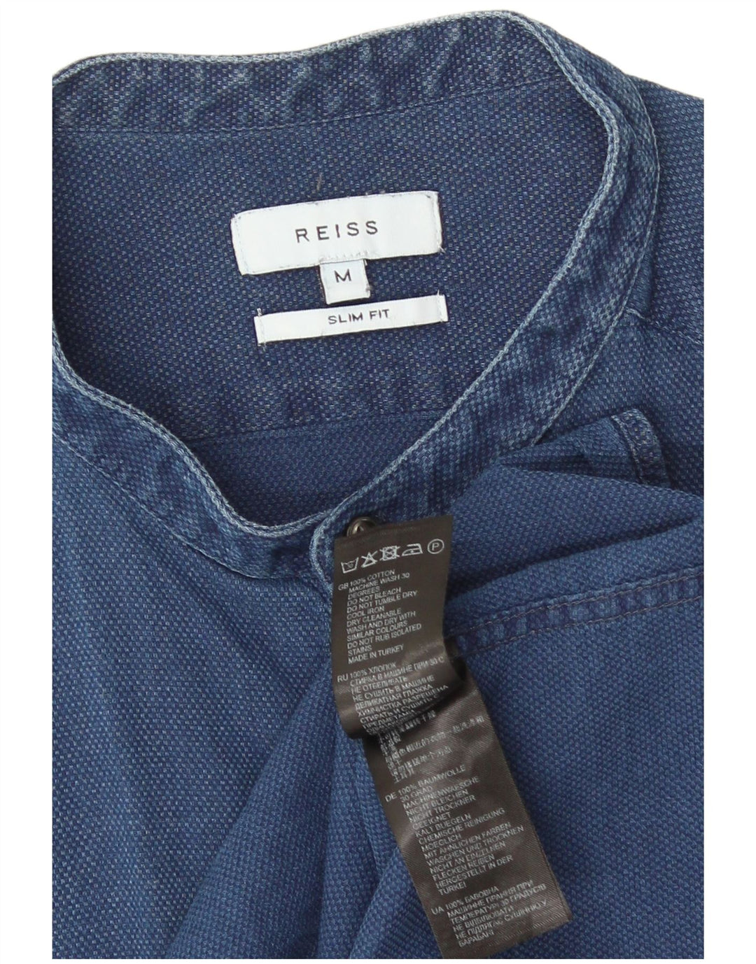 Reiss Herre Slim Fit skjorte Medium Blue Bomuld