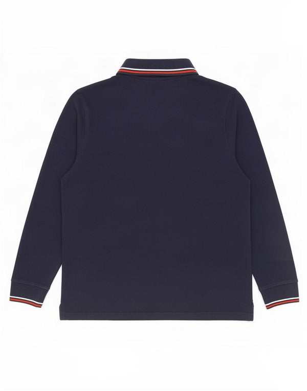 North Sails Herre Grafisk Langærmet Rugby Polo Shirt XL Navy Blue Bomuld