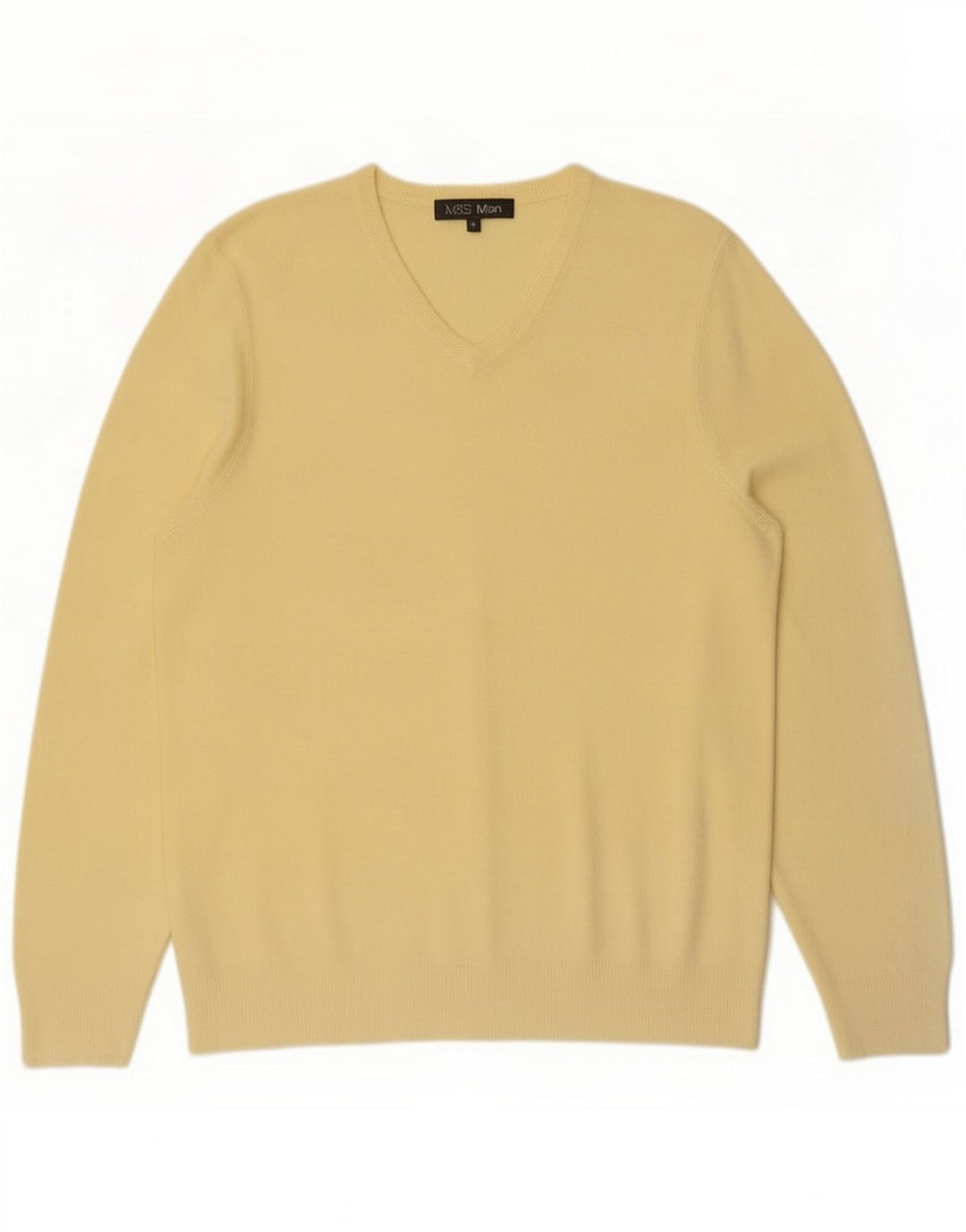 Marks & Spencer Herre V-hals sweater Medium Gul Akryl