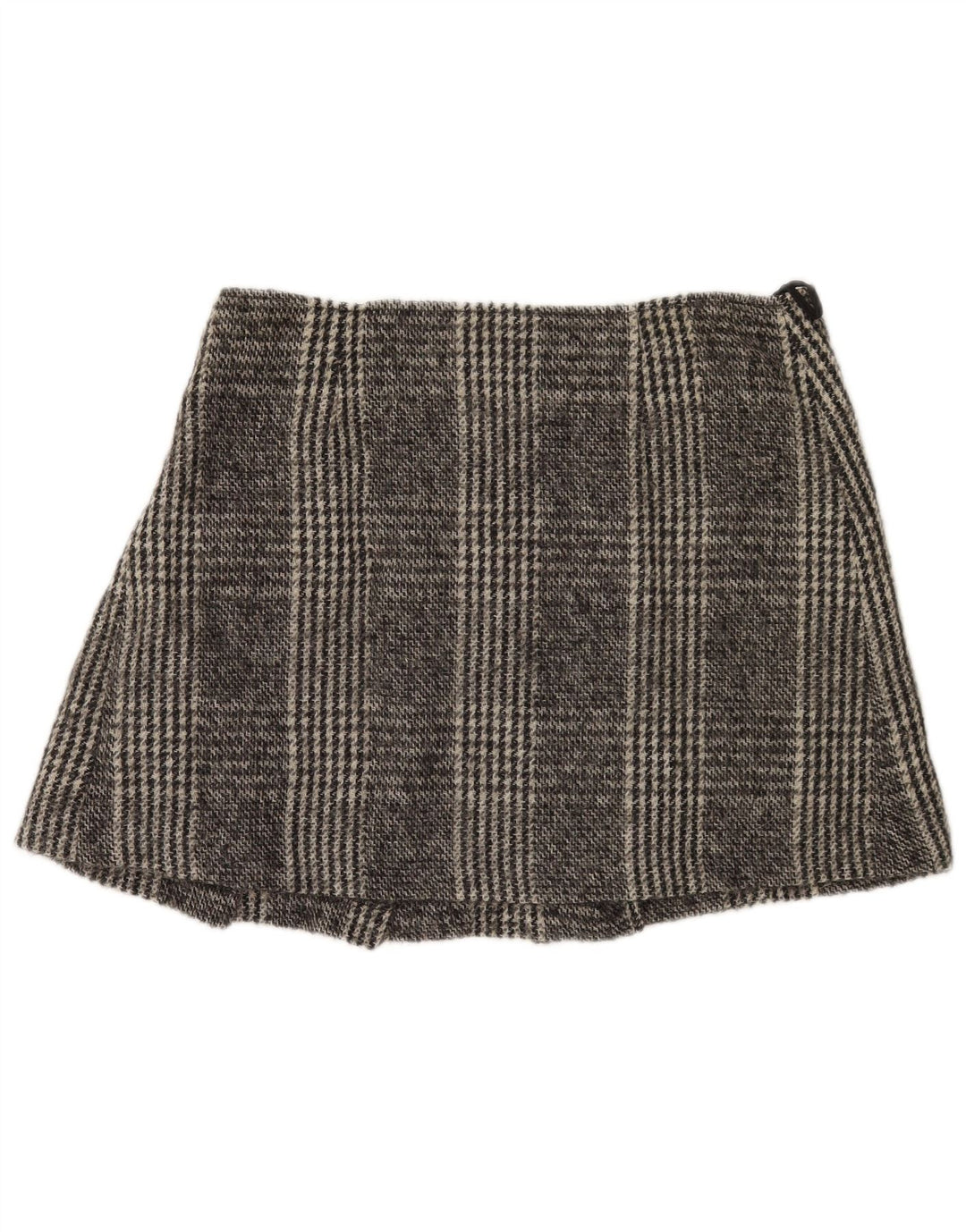 Max & Co. Kvinders Mini Wrap Nederdel UK 14 Large W34 Grey Check Wool