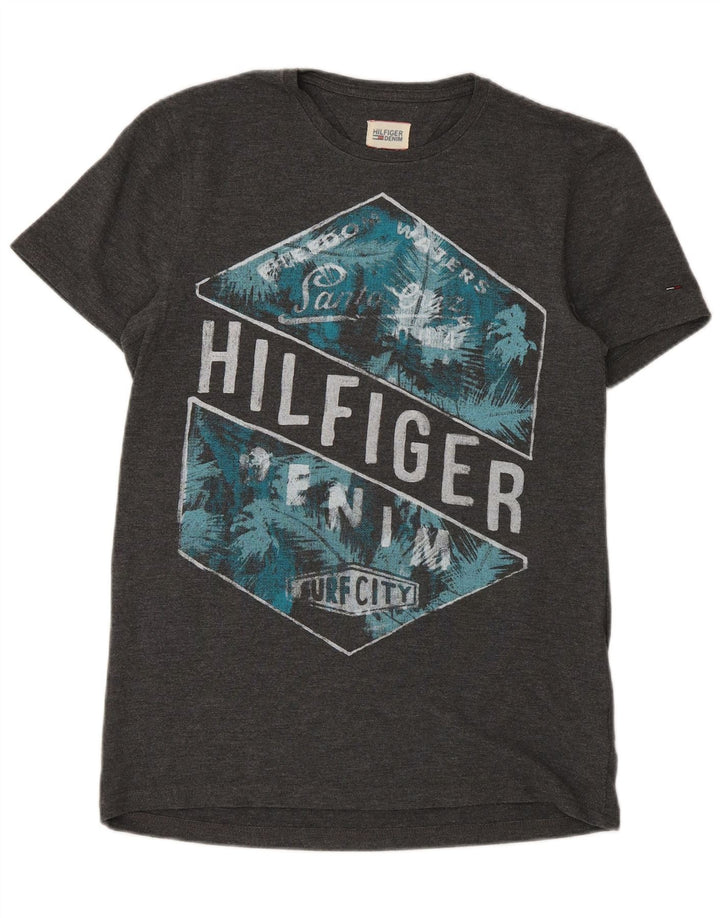 Tommy Hilfiger Herre grafisk T-shirt top mellemgrå