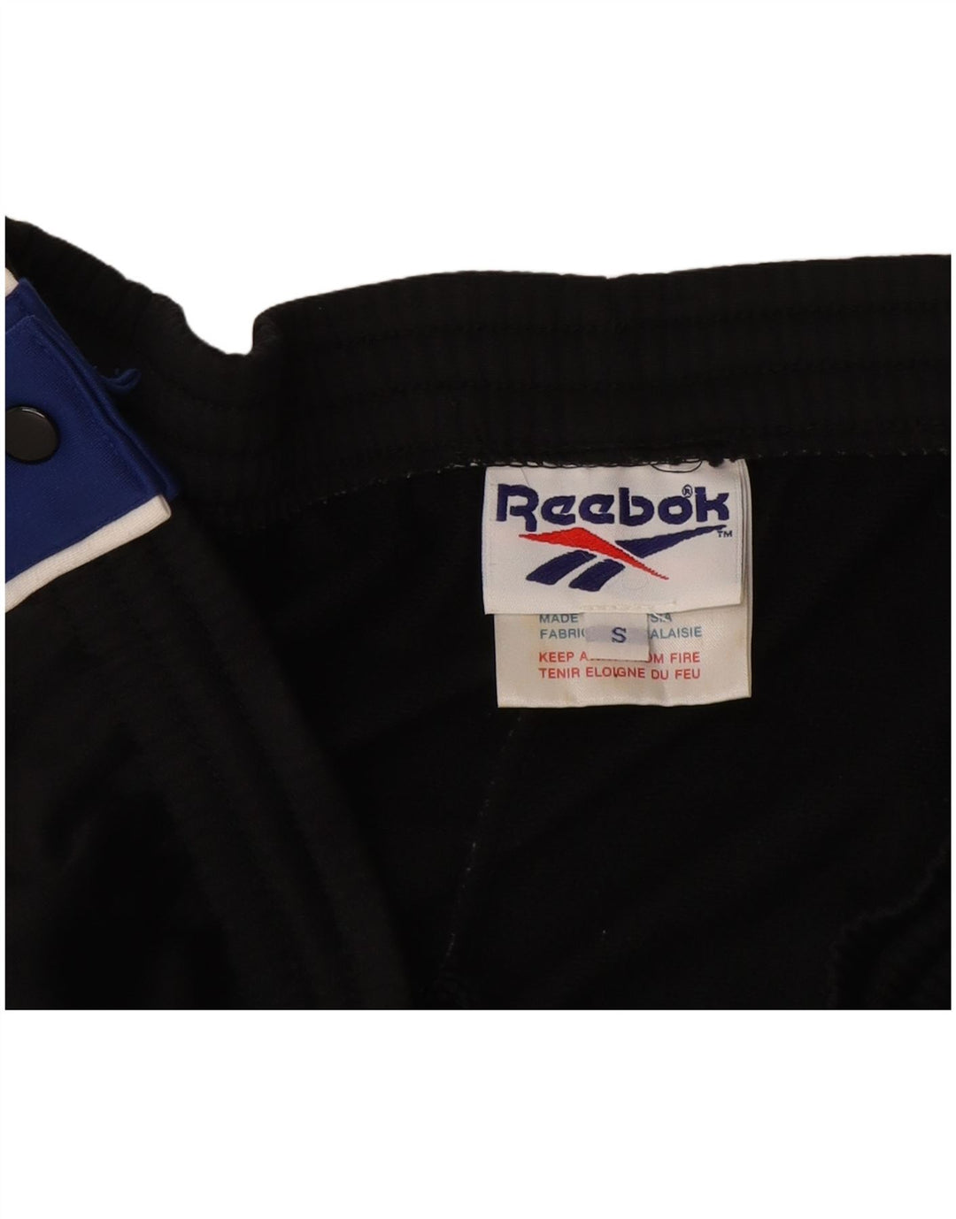 Reebok Træningsdragtsbukser til mænd Small Black Colourblock Polyester