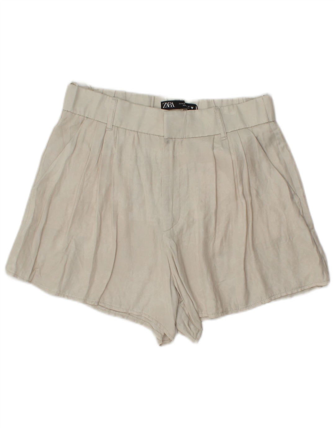 Zara Womens Pegged Chino Shorts Medium W28 Off White Viscose