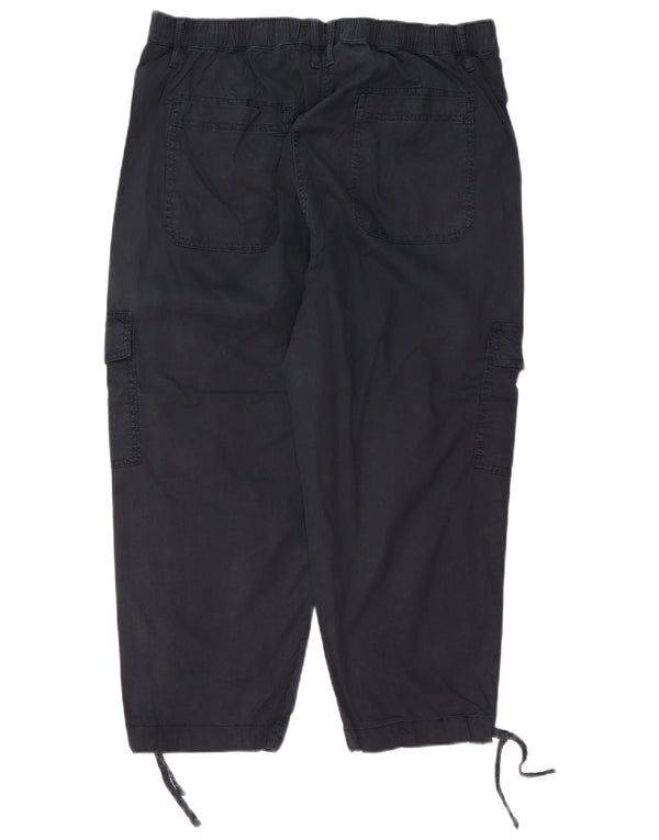 Marks & Spencer højtaljede cargobukser til kvinder UK 16 Large W38 L23 Black