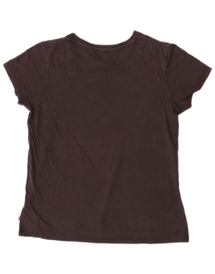 Levi's Dame Grafisk T-Shirt Top UK 14 Medium Sort
