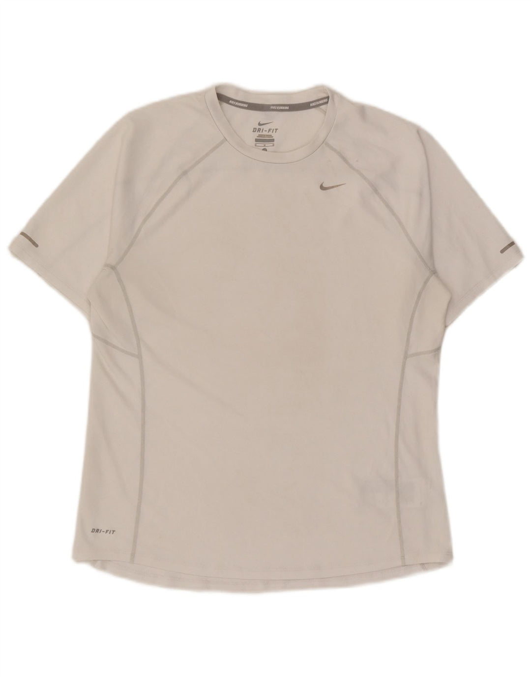 Nike Herre Dri Fit T-shirt Top Medium White Polyester