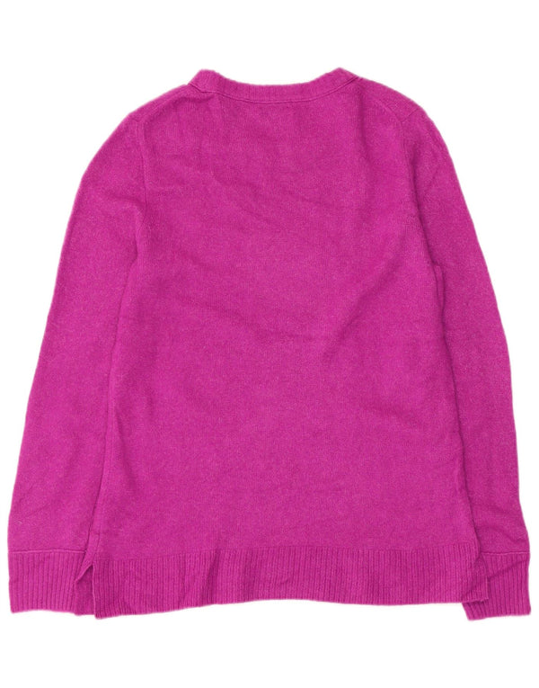 J. Crew Dame Boat Neck Jumper Sweater UK 10 Small Pink Acryl