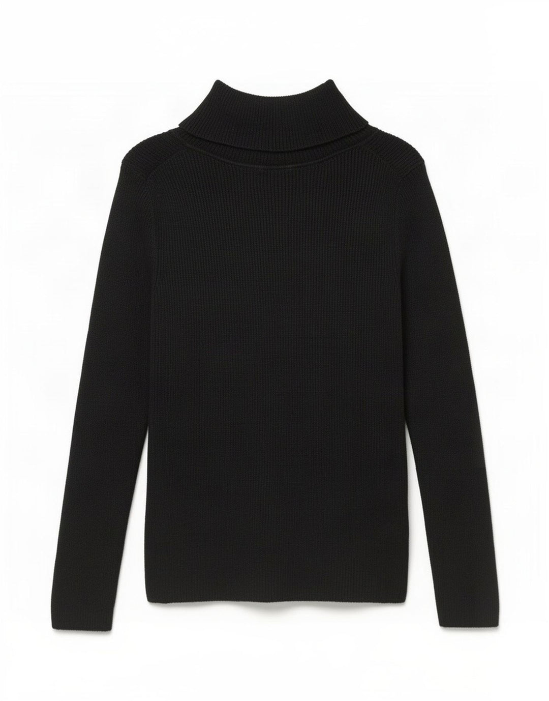 Gap Dame Roll Neck Jumper Sweater UK 12 Medium Sort Bomuld