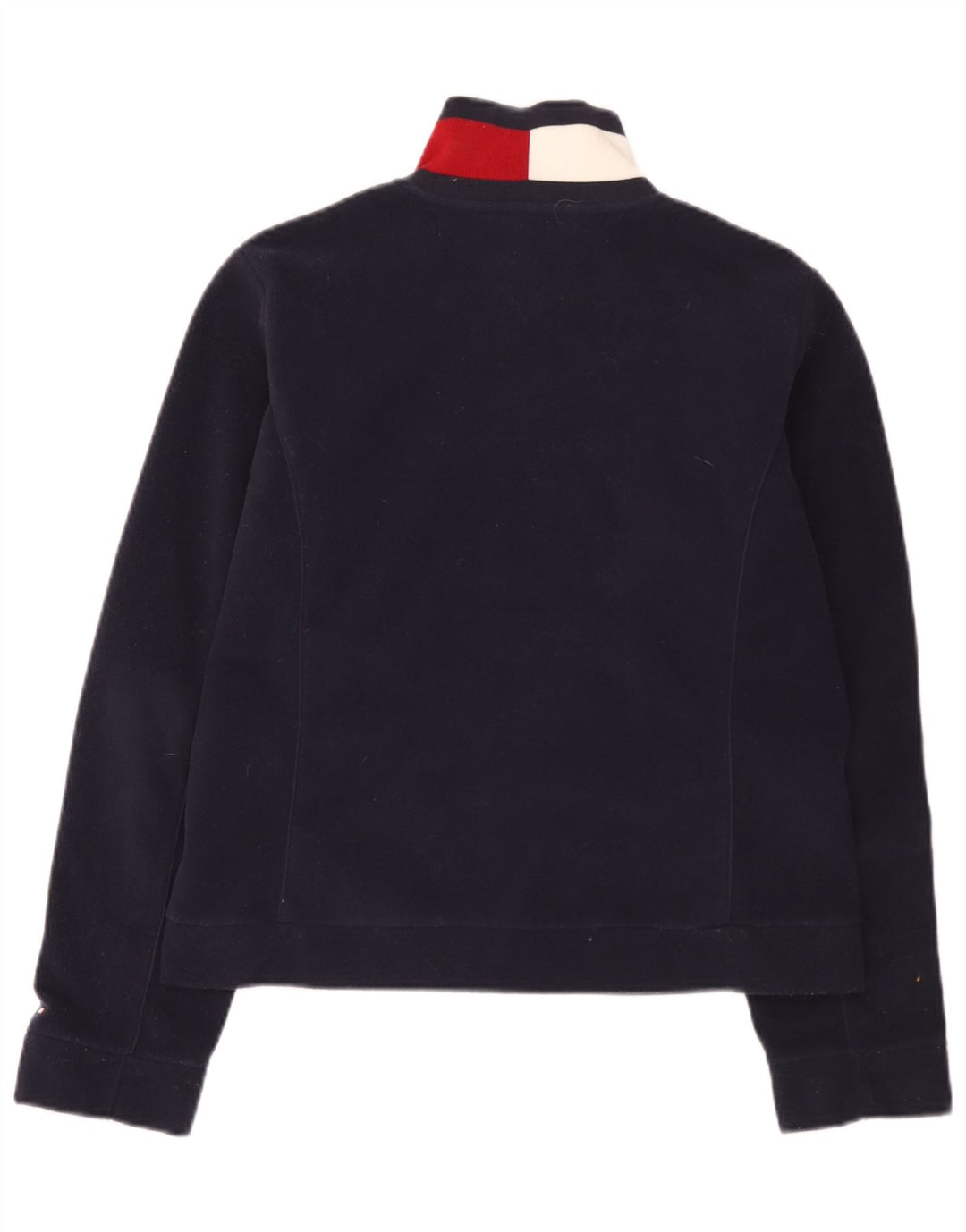 Tommy Hilfiger Fleecejakke til kvinder UK 16 Large Navy Blue Colourblock