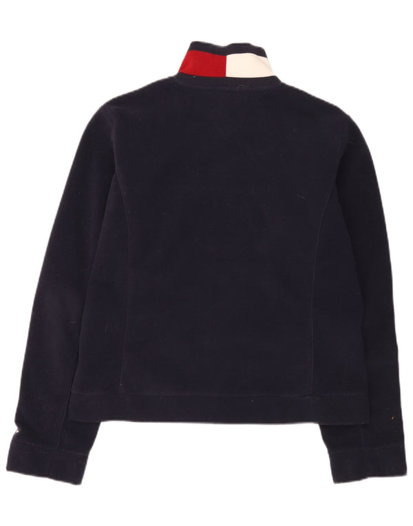 Tommy Hilfiger Fleecejakke til kvinder UK 16 Large Navy Blue Colourblock