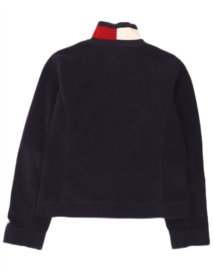 Tommy Hilfiger Fleecejakke til kvinder UK 16 Large Navy Blue Colourblock