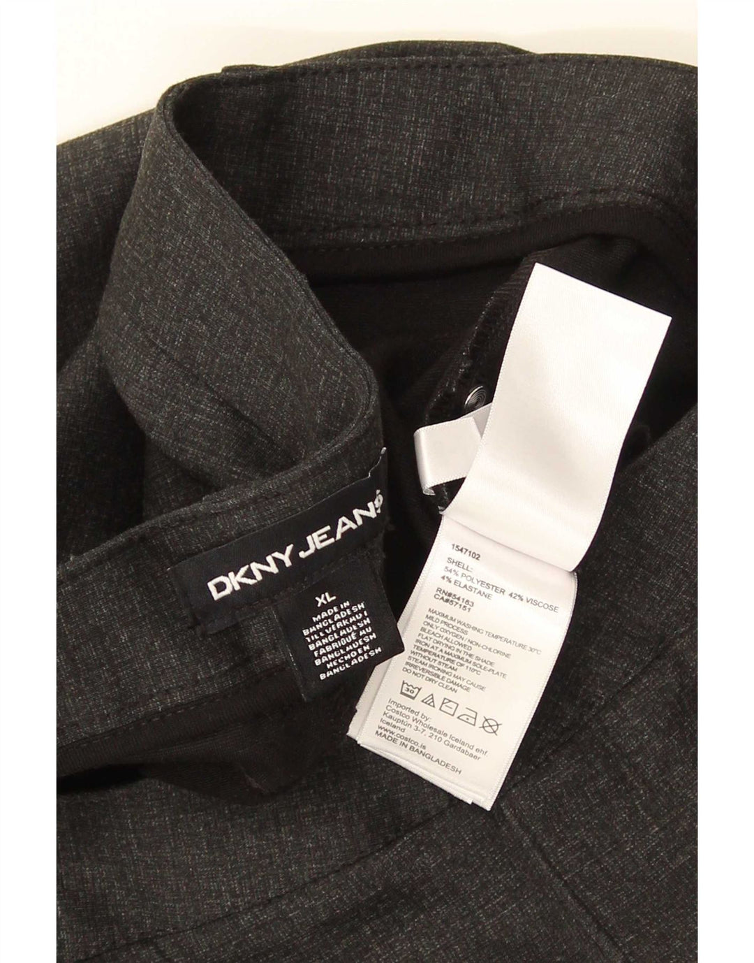 Dkny Herre Lige Casual Bukser XL W36 L29 Sort Polyester