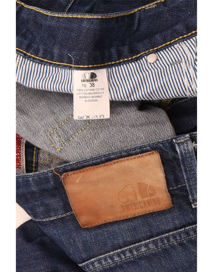 Americanino Straight Jeans til mænd W38 L34 Blå Bomuld